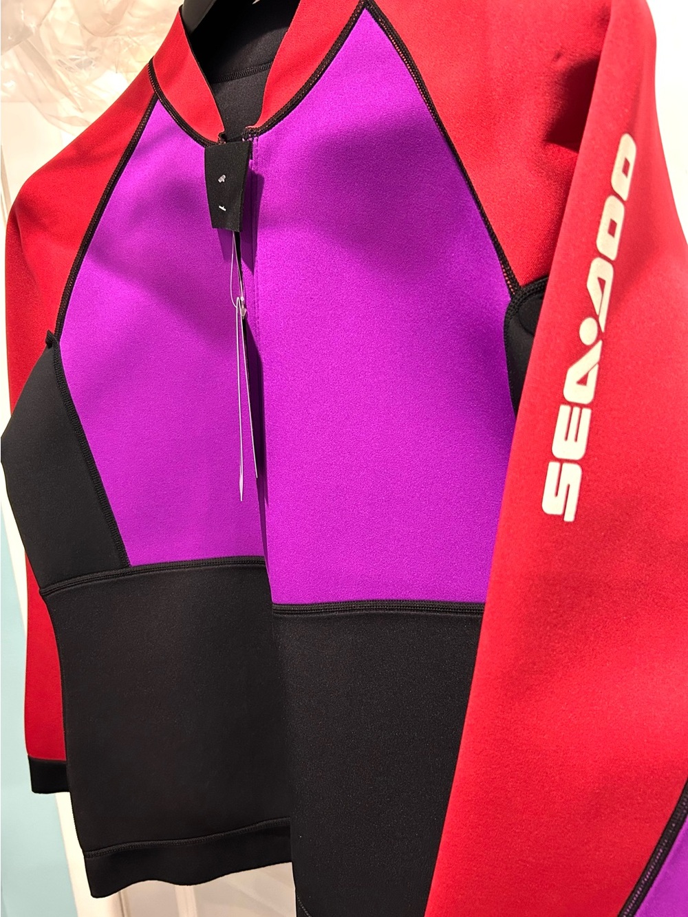 Ladies Sea-Doo Red & Purple 3 mm Neoprene Wetsuit Jacket